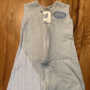 Halo cotton sleep sack, size small, light blue with hedghog
